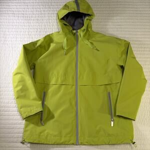 Nikki Jones Women's Green Rain Jacket, size Medium